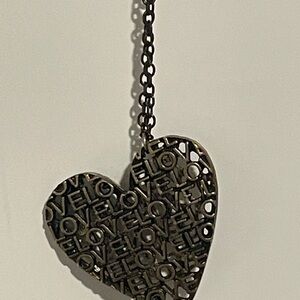 Heart Pendant Necklace with Love Design